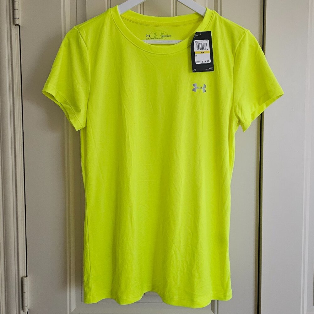Under Armour womens neon yellow athletic top